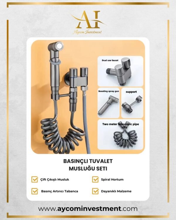 Basınçlı Tuvalet Musluğu Seti